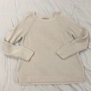 White/Cream sweater with arm cutout details